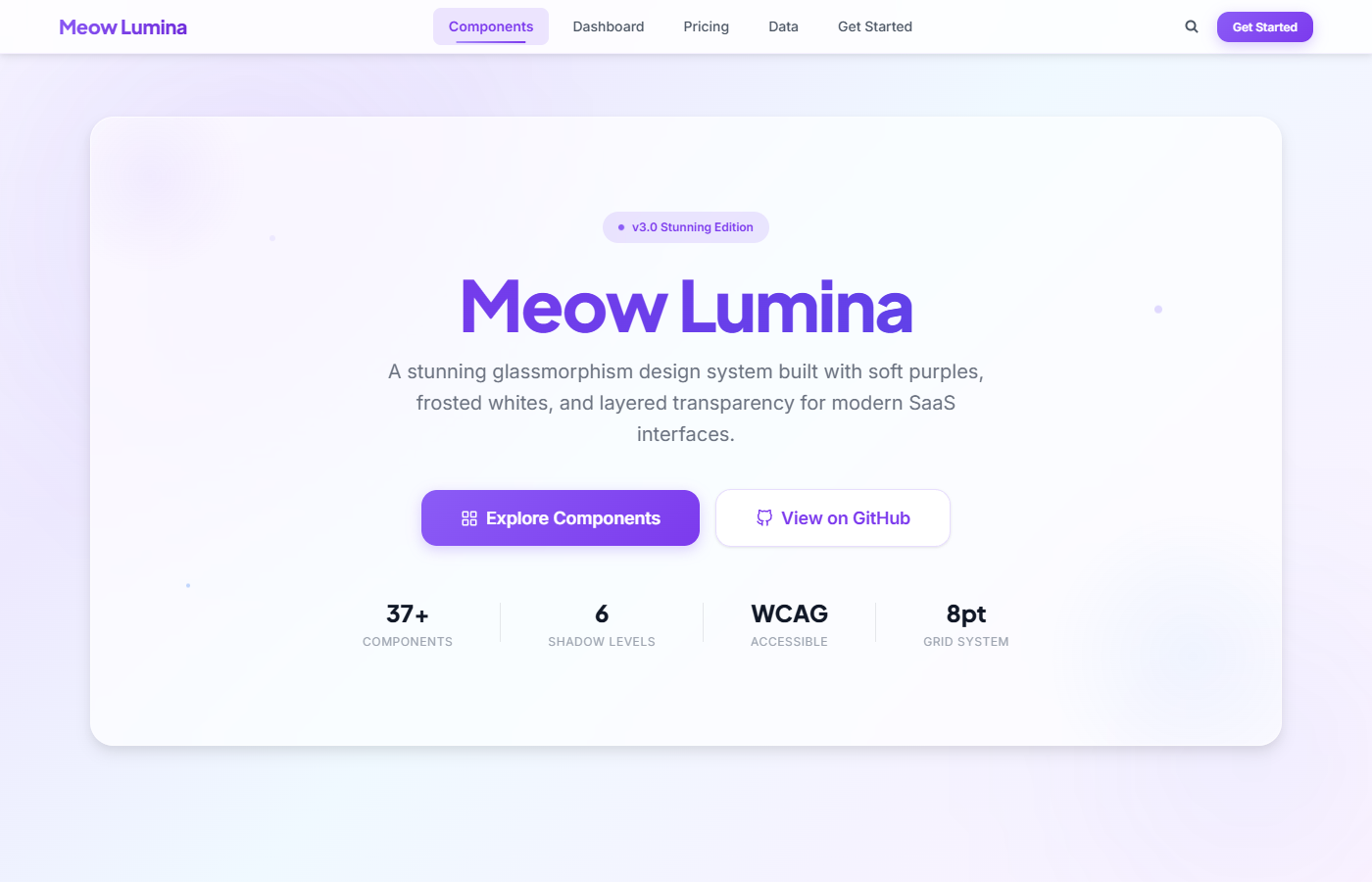 Meow Lumina UI Kit preview