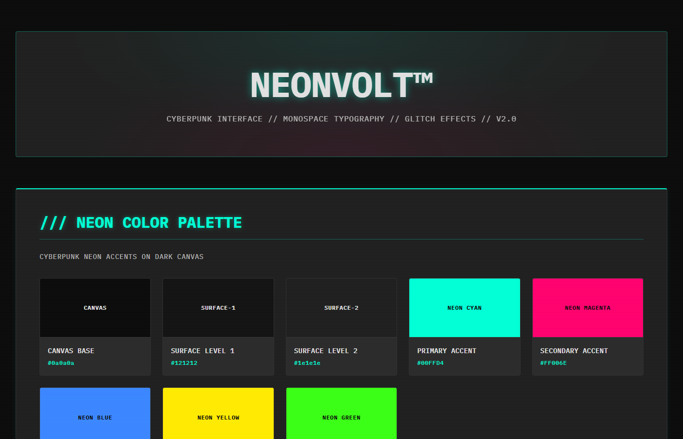 NeonPaw UI Kit preview