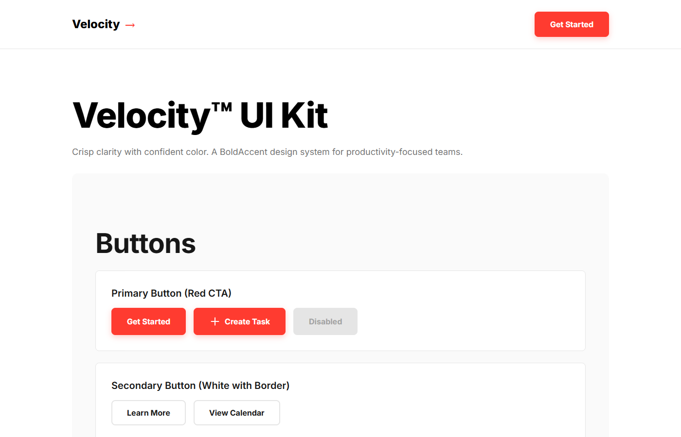 Whisker Velocity UI Kit preview